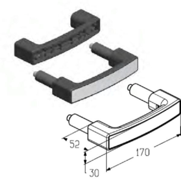 Ручка скоба HGI-40.006 ALUTECH